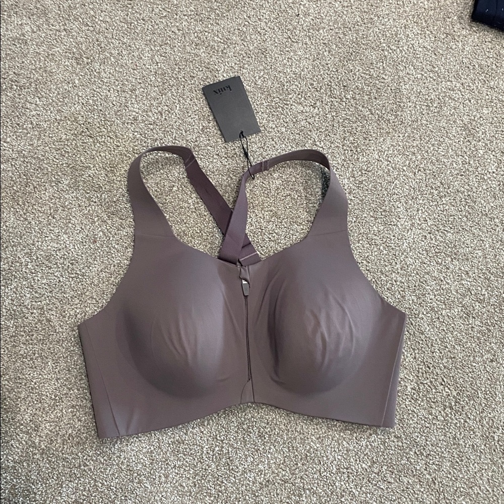 Knix Catalyst Front Zip Sports Bra - Violet Dusk